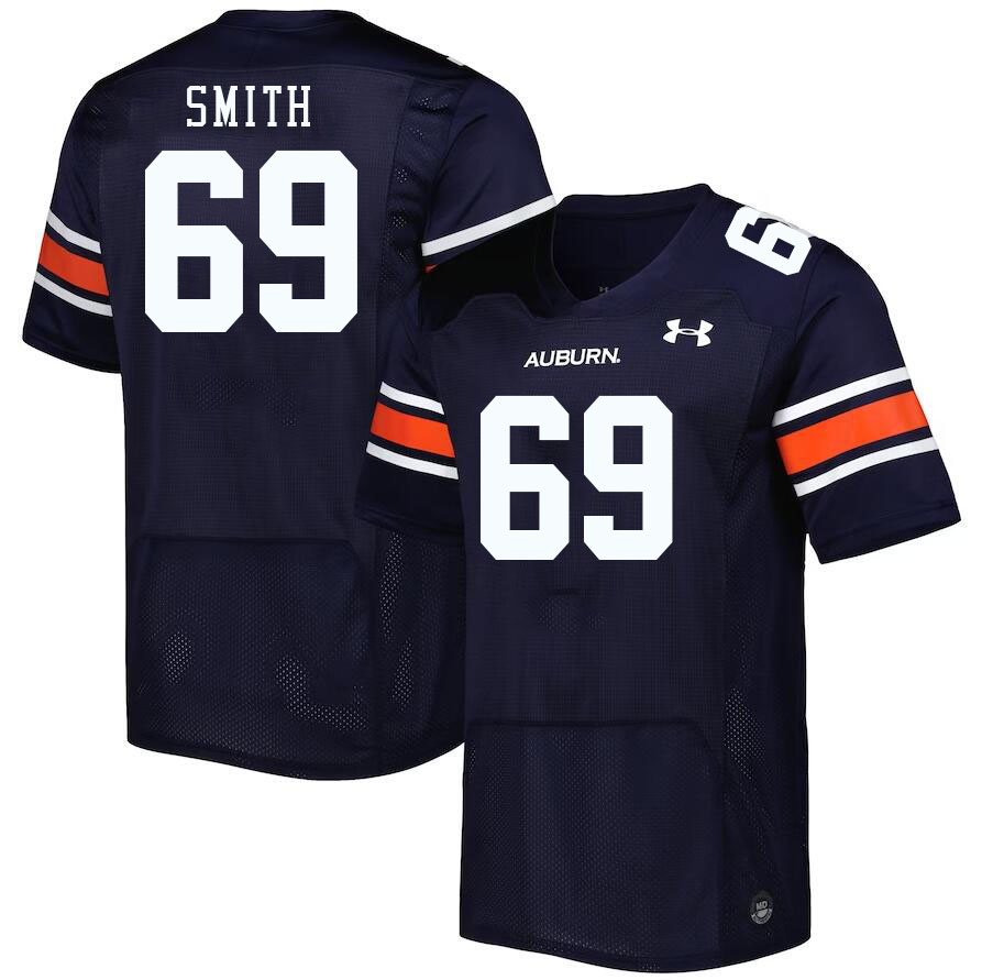 Men #69 Colby Smith Auburn Tigers College Football Jerseys Stitched-Navy